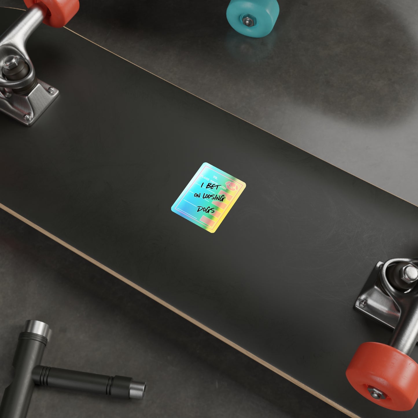 Loosing Dog Holographic Die-cut Sticker