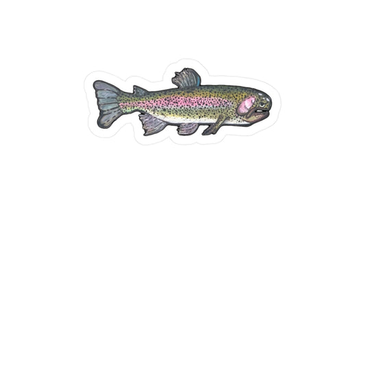 Rainbow Salmon Kiss-Cut Vinyl Decal