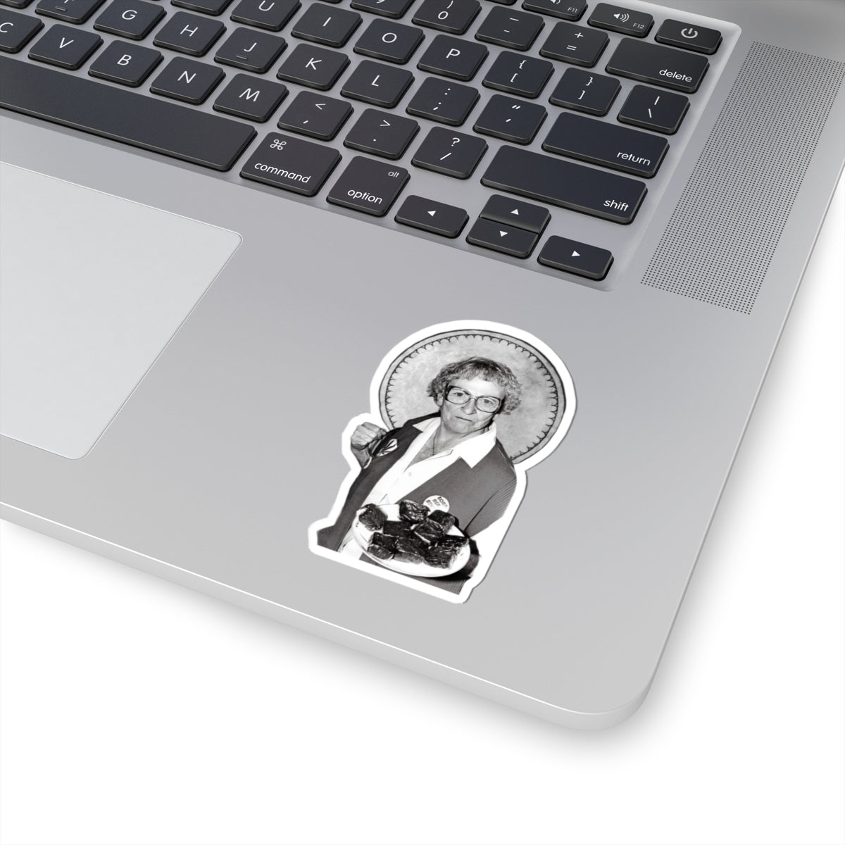 Patron Saint Kiss-Cut Sticker (B&W)