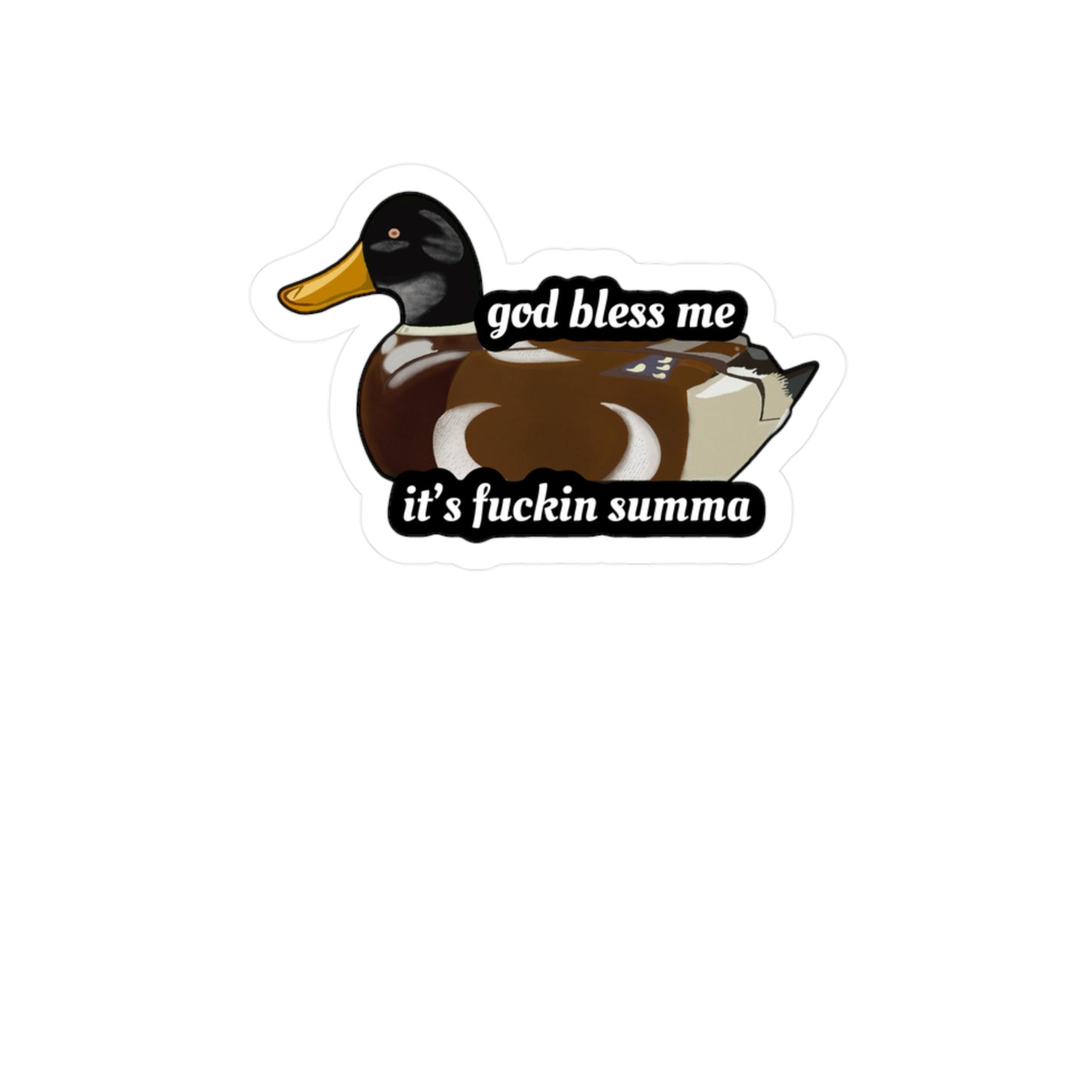 Jersey Shore Duck Phone Kiss-Cut Vinyl Decal