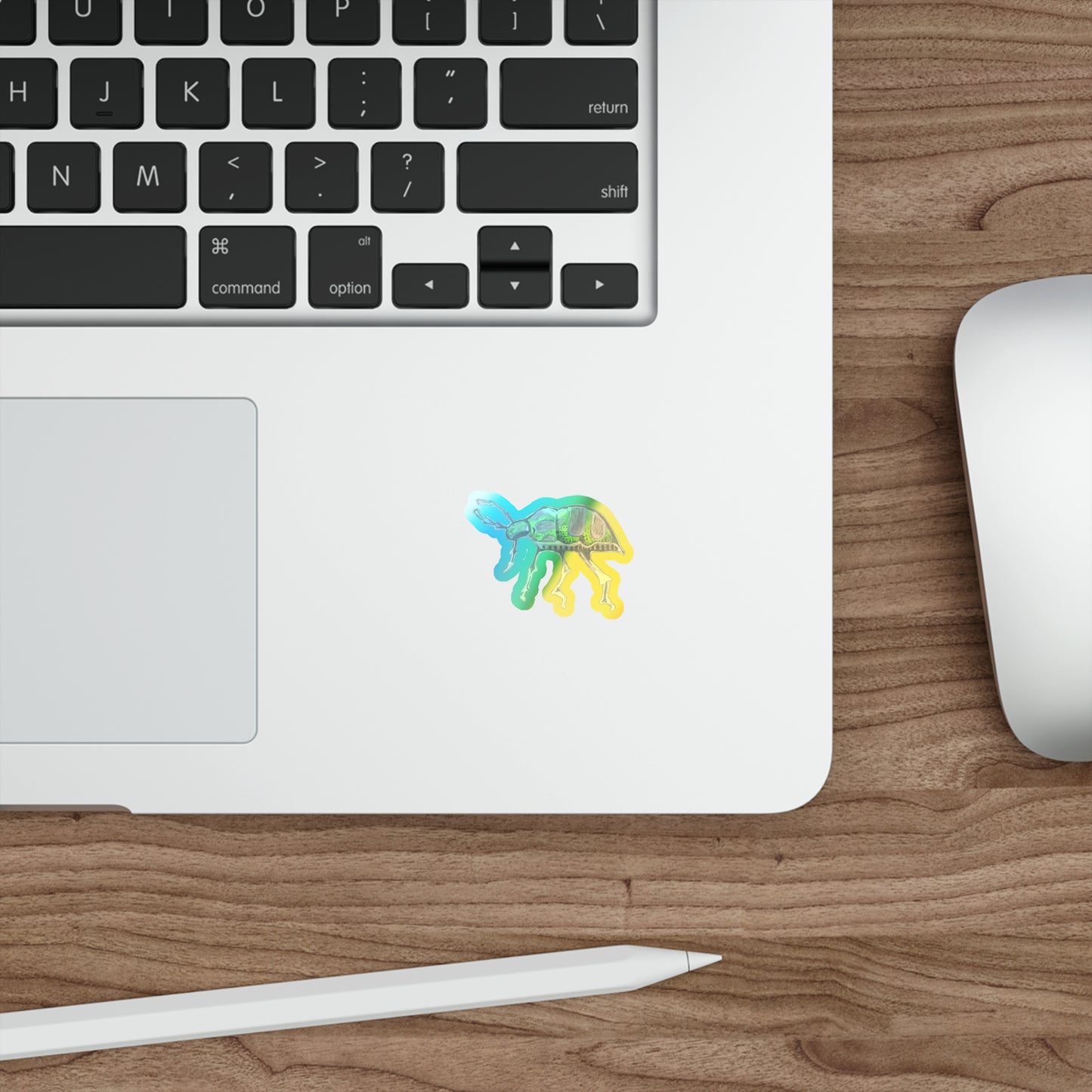 Lychee Shield Bug Holographic Die-cut Sticker
