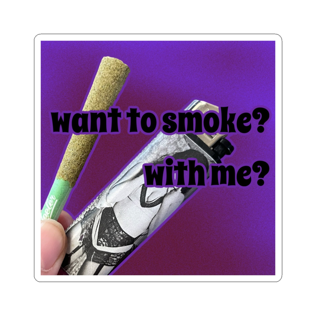 Smoke? Kiss-Cut Sticker