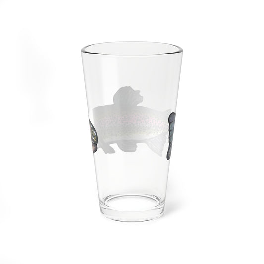 Rainbow Salmon Mixing Glass, 16oz