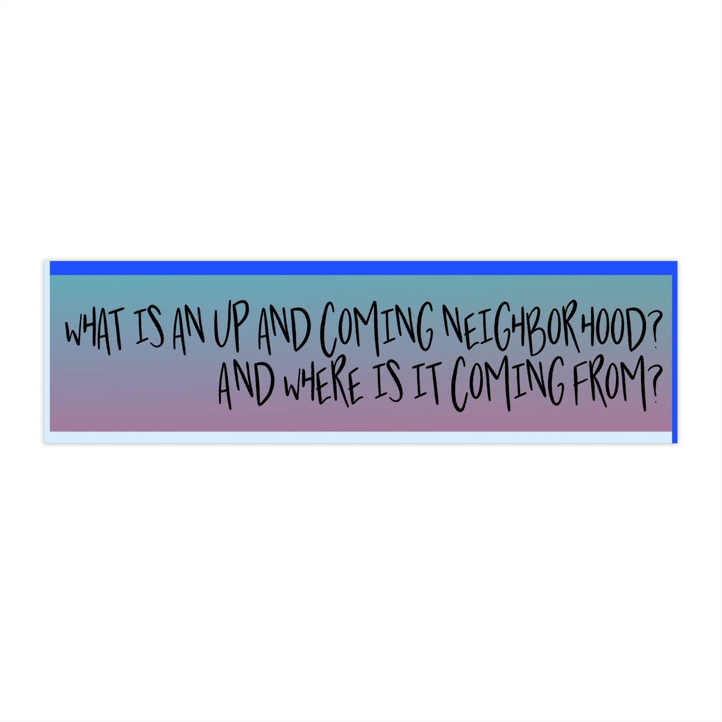 Punk Lyric Bumper Sticker