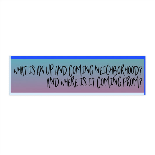 Punk Lyric Bumper Sticker