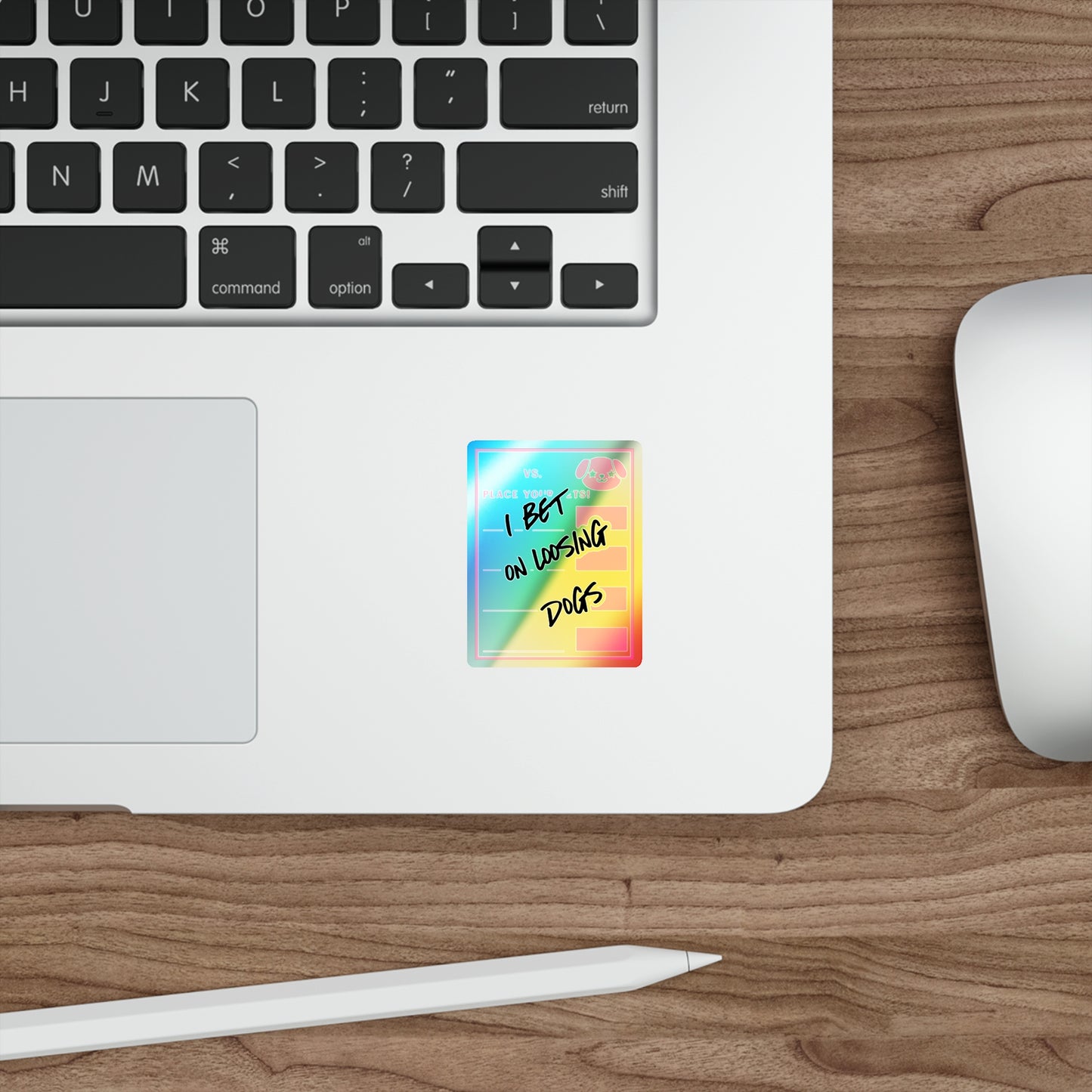 Loosing Dog Holographic Die-cut Sticker