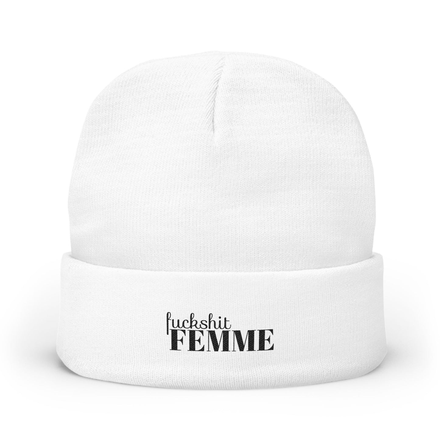 Fuckshit Femme Knit Beanie (Embroidery)