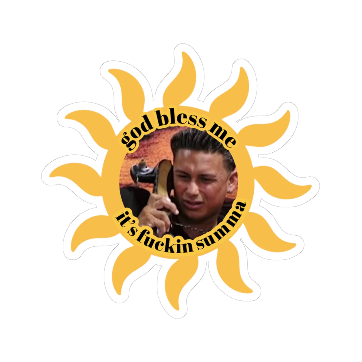 Jersey Shore Summa Kiss-Cut Sticker