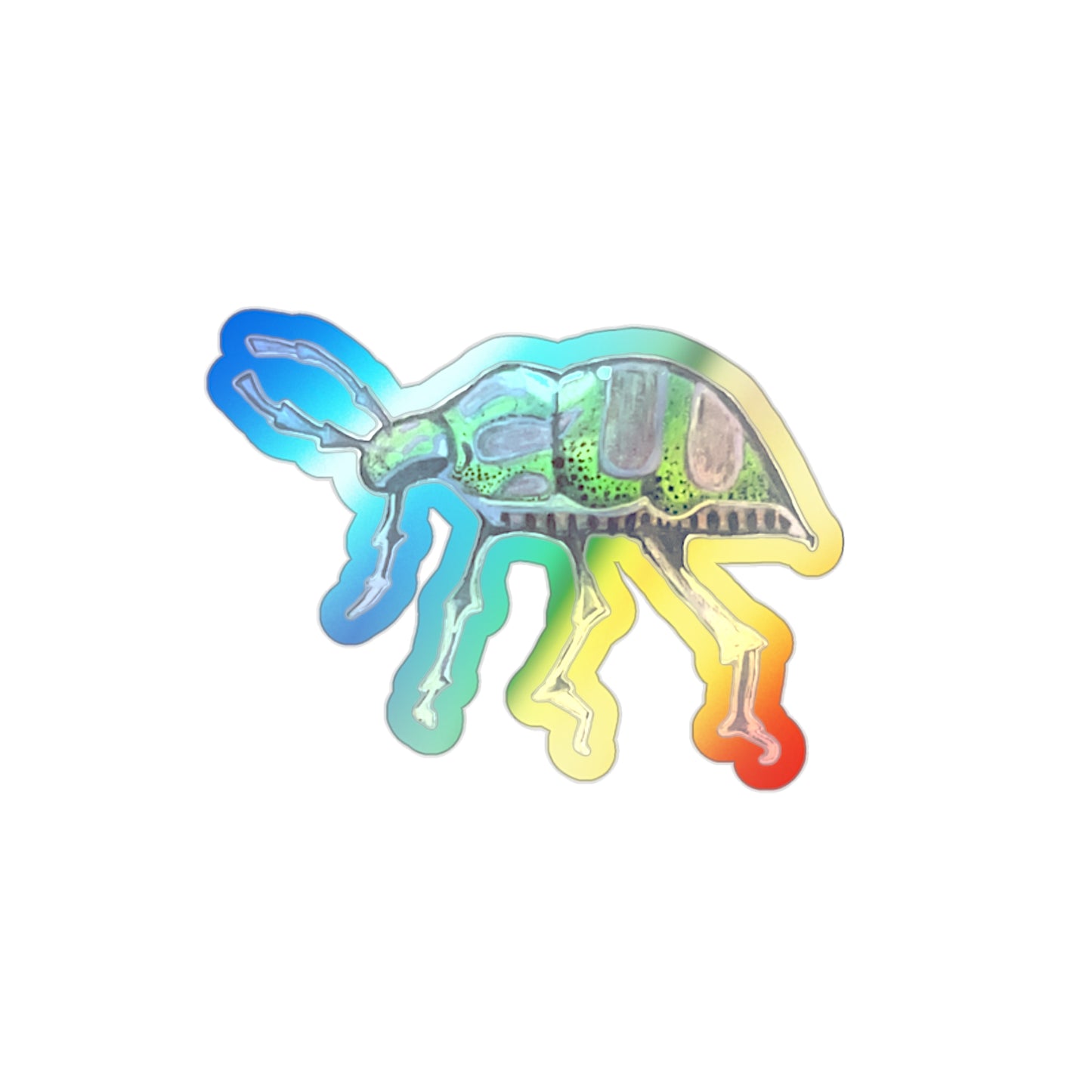 Lychee Shield Bug Holographic Die-cut Sticker