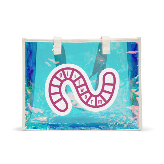 Girlworm Beach Holographic Tote Bag