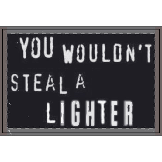 Lighter Piracy is a Crime Large Tray