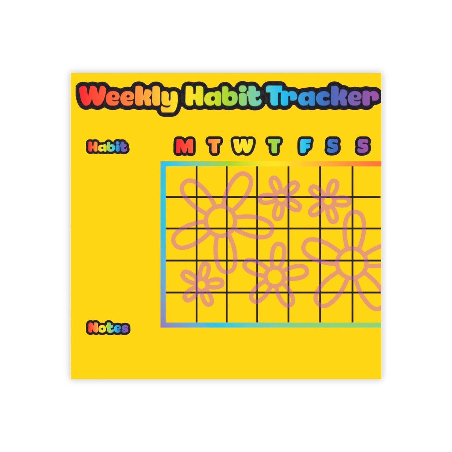 Weekly Habit Tracker Post-it® Note Pad