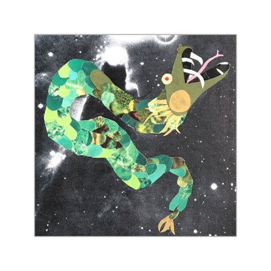 Trash Dragon Square Vinyl Sticker