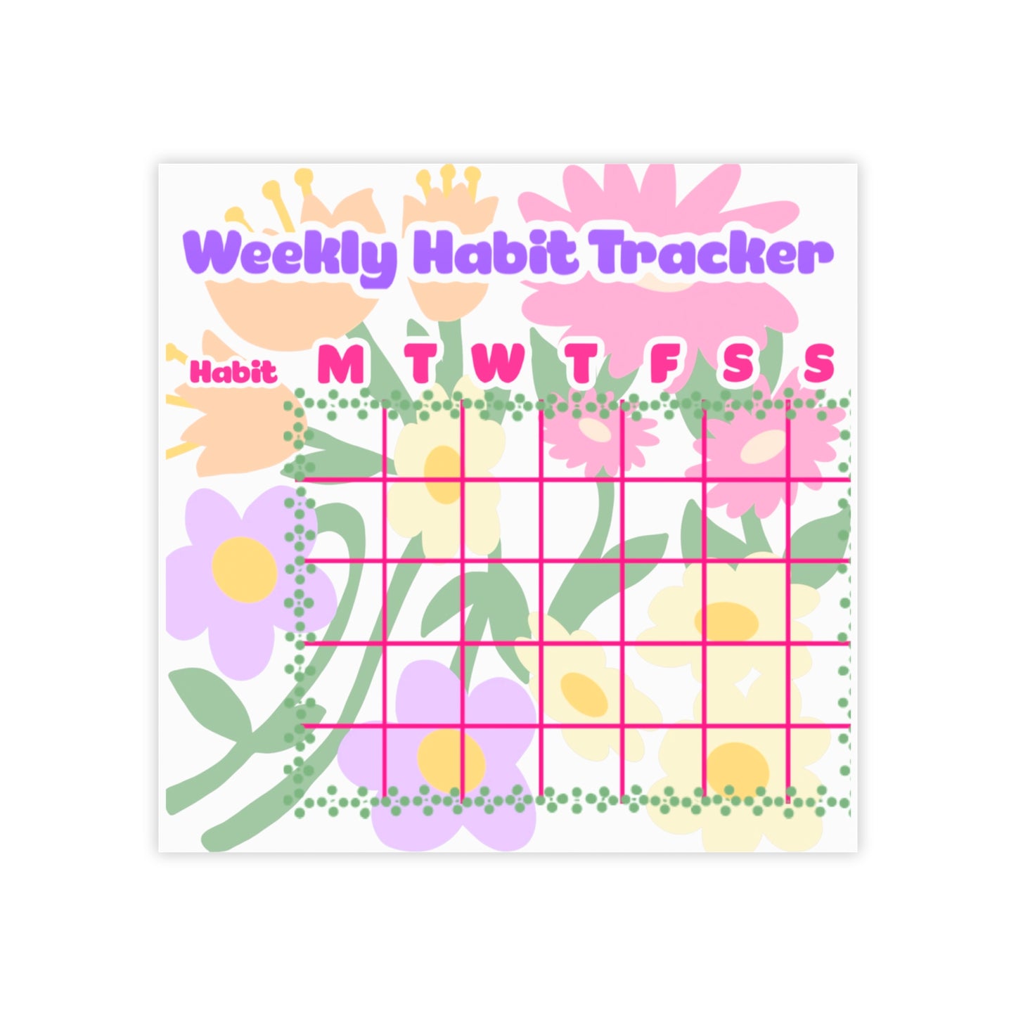 Weekly Habit Tracker Post-it® Note Pad