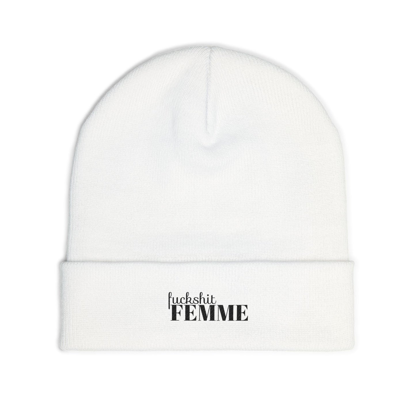 Fuckshit Femme Knit Beanie (Embroidery)