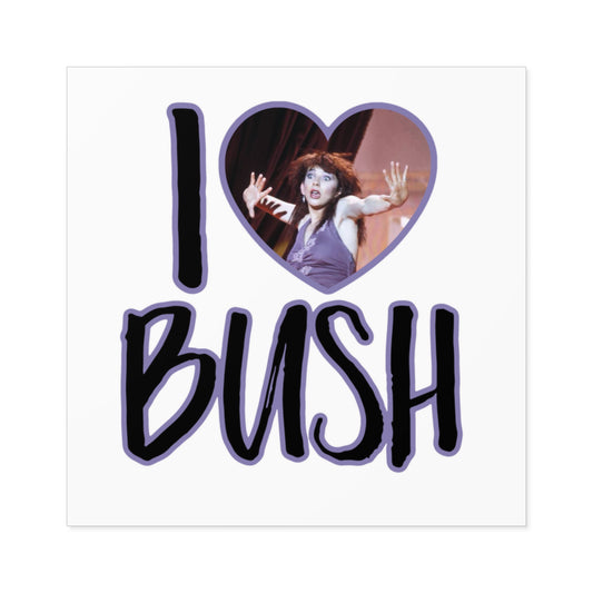 I <3 Bush Square Sticker, Indoor\Outdoor